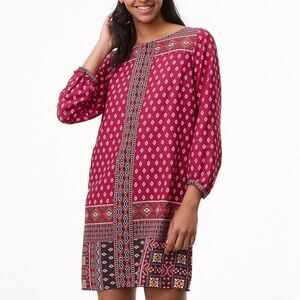 Loft diamond mozaic shift dress size M